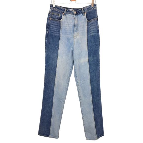 PACSUN Eco Two-Tone '90s Boyfriend Jeans Sz 30 High Rise Patchwork Loose Fit Y2K - Picture 2 of 12
